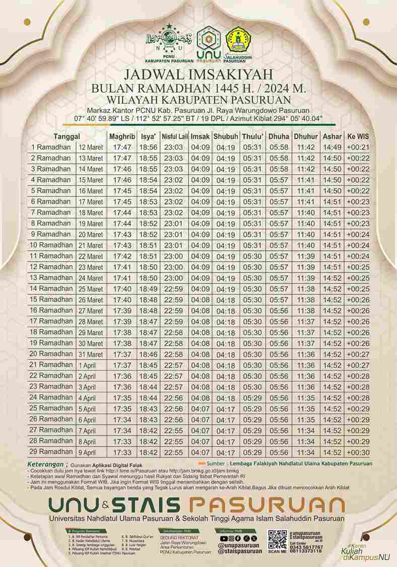 Link Download Jadwal Imsak, Sahur, Dan Berbuka Puasa Ramadhan 1445 H ...